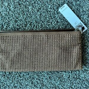 Leather Studded Tan‎ Clutch